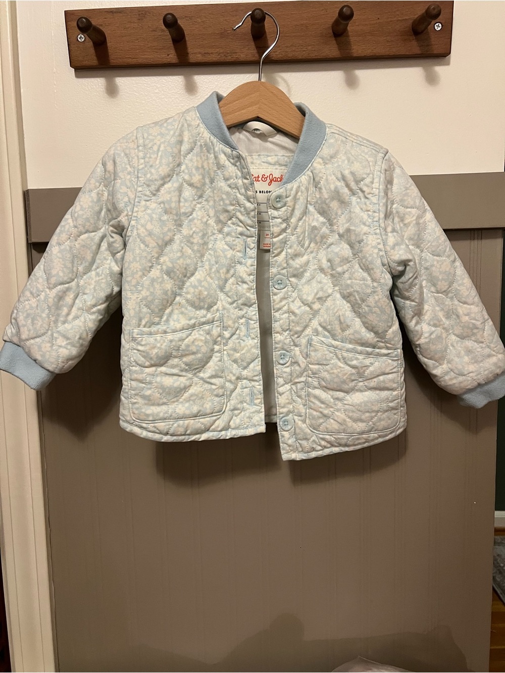 Cat & Jack Pale Blue Quilted Kids Puffer Jacket